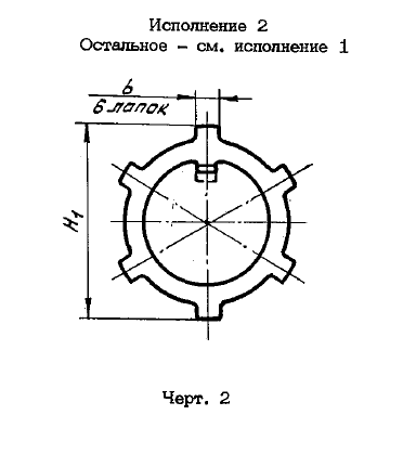 ОСТ 1 11518-74 ШАЙБЫ СТОПОРНЫЕ МНОГОЛАПЧАТЫЕ С ВНУТРЕННЕЙ ЛАПКОЙ