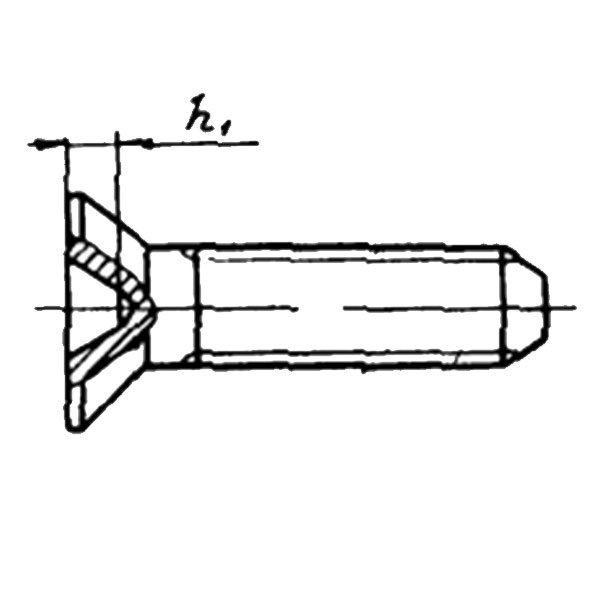 ОСТ 1 31568-80 Винты с потайной головкой углом 90 градусов самонарезающие.
